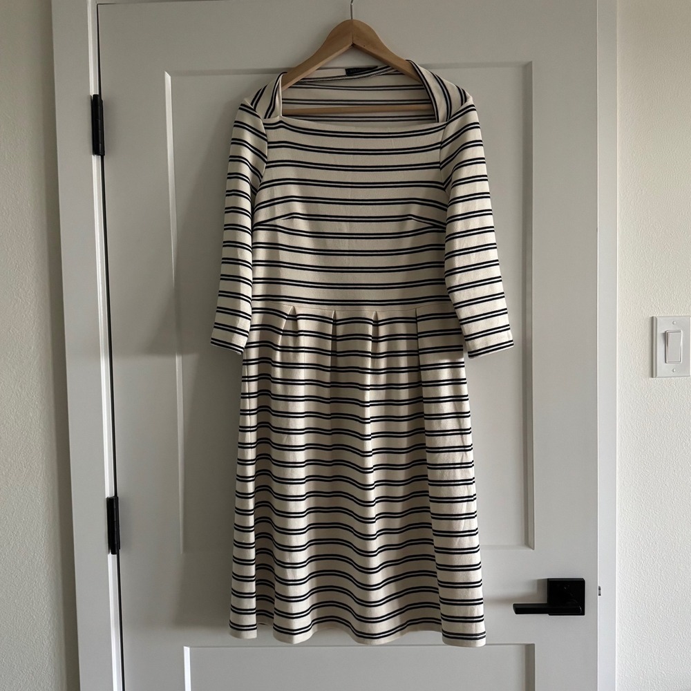 MikaRose‎ 3/4 sleeve striped dress woman's medium
